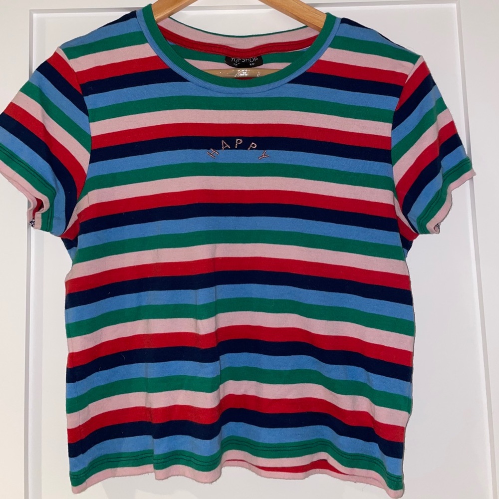 Topshop Happy Striped T-Shirt